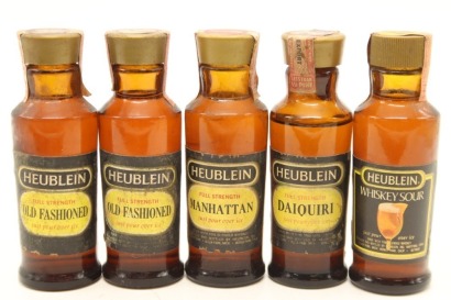 (1) Heublein Cocktail Miniatures, 5 Bottles Sold as One Lot