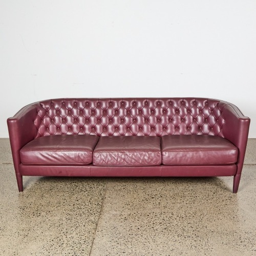 A Leather Moroso Rich Button Back Couch