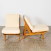 A Pair of FD172 Slipper Chairs by Peter Hvidt and Orla M0lgaard-Nielsen, Denmark, 1960s