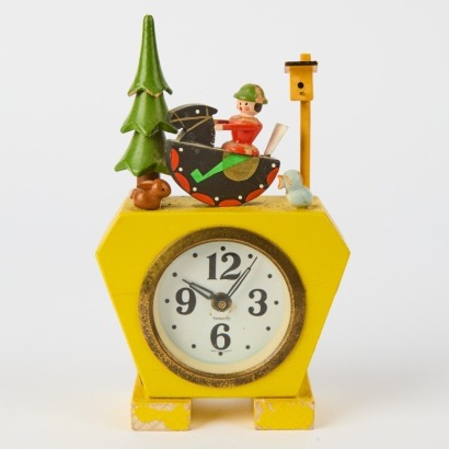 A Vintage 'Mercedes' Wind Up Clock