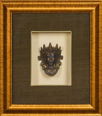 A Framed Bronze Goddess Figure