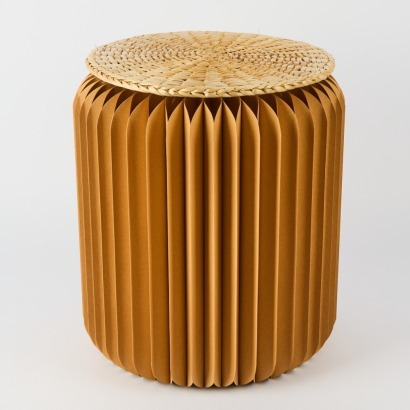 A Brown Folding Paper Papillion Stool by Stooly
