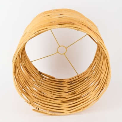 A Large Wicker Drum Light Shade