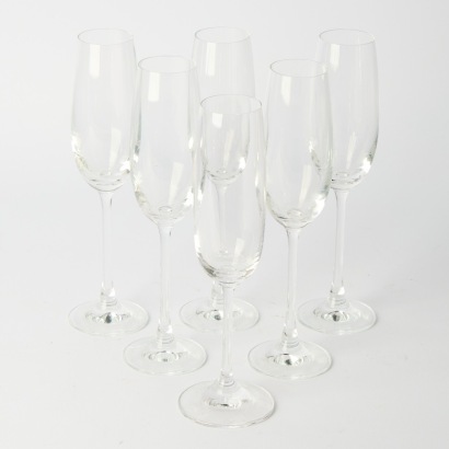 A Set of Six Royal Doulton Champagne Flutes in original box