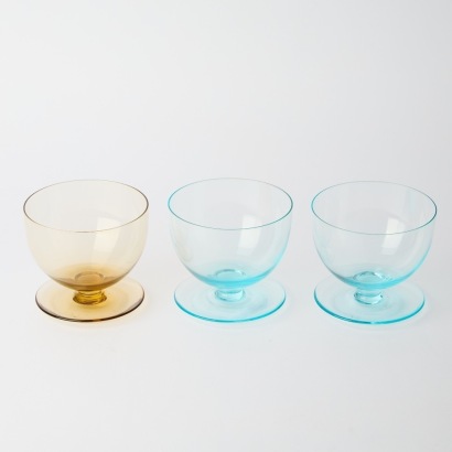 A Trio of Vintage Sundae Dishes