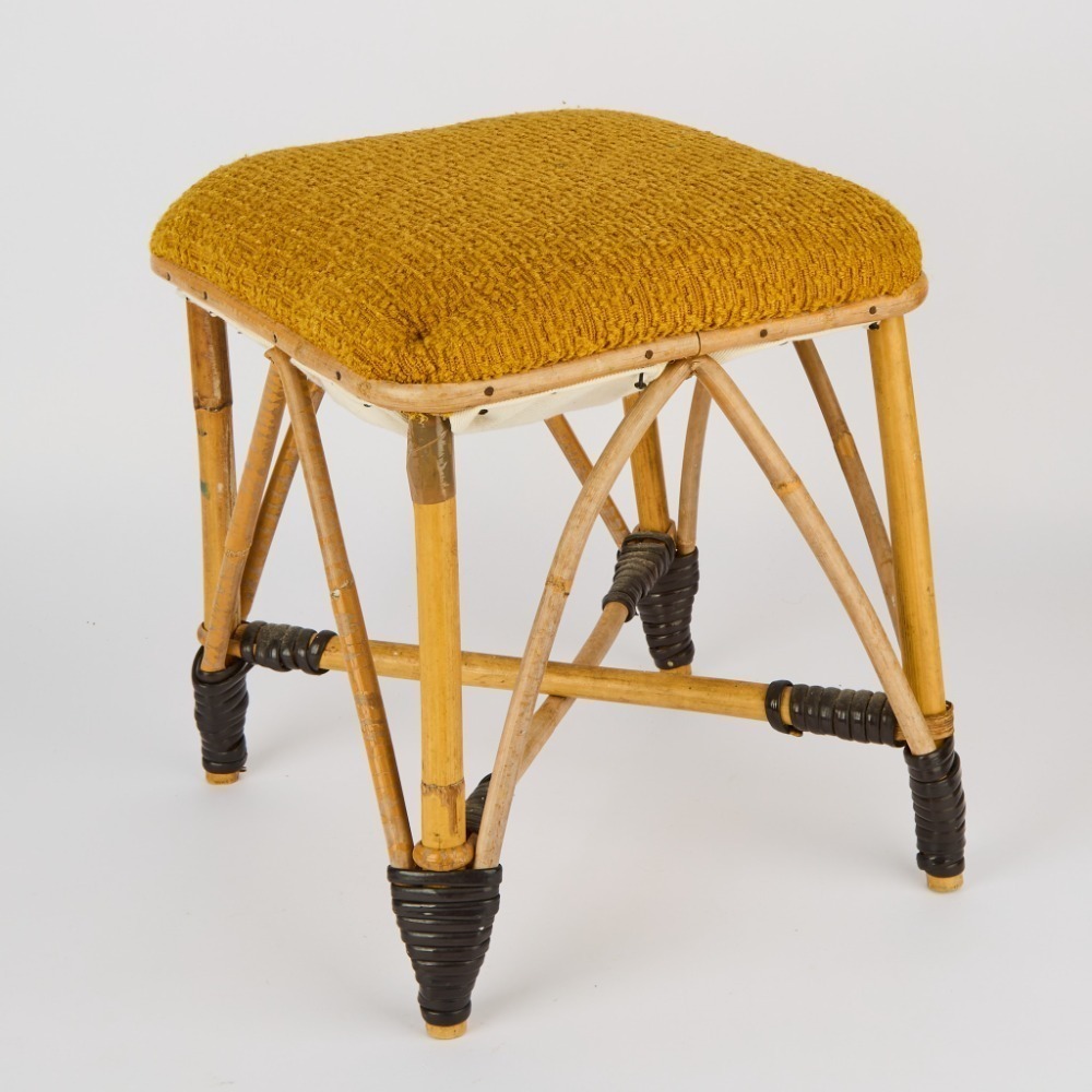 A Mid-Century Cane Stool