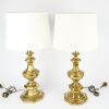 A Pair of Stiffel Brass Lamps USA