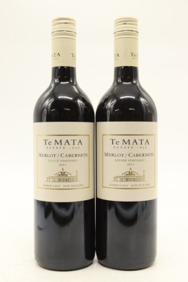 (2) 2013 Te Mata Estate Vineyards Merlot - Cabernet, Hawke's Bay