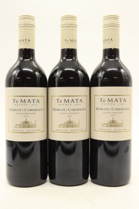 (3) 2013 Te Mata Estate Vineyards Merlot - Cabernet, Hawke's Bay