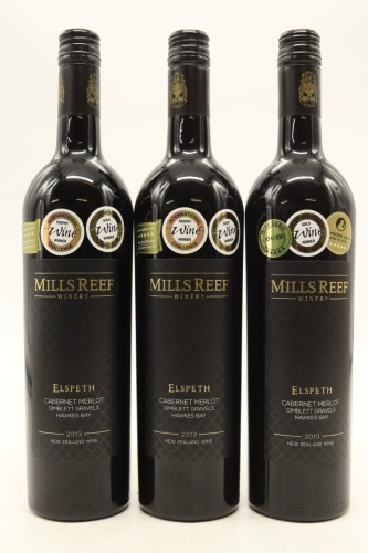 (3) 2013 Mills Reef Elspeth Cabernet - Merlot, Gimblett Gravels [BC95]