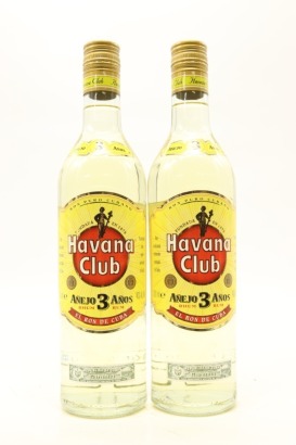 (2) Havana Club Original Anejo 3 Anos Rum, Cuba, 40% ABV