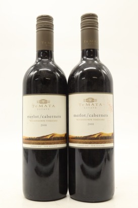(2) 2008 Te Mata Estate Woodthorpe Vineyard Merlot/ Cabernets, Hawke's Bay
