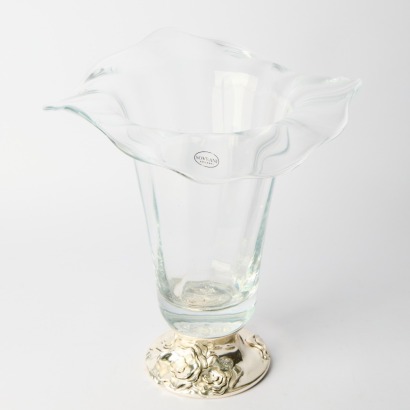 A Sovrani Glass and Metal Vase