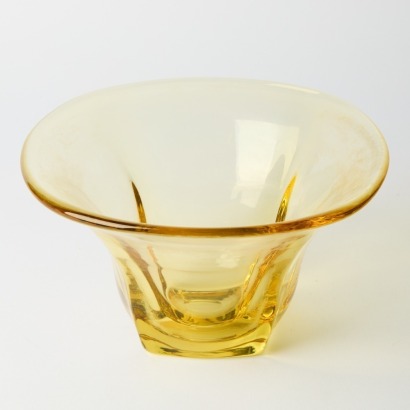 A Vintage Whitefriars Amber Glass Bowl