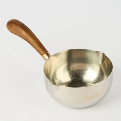 A Lundtofte Danish Stainless Steel And Teak X Small Sauce Pot
