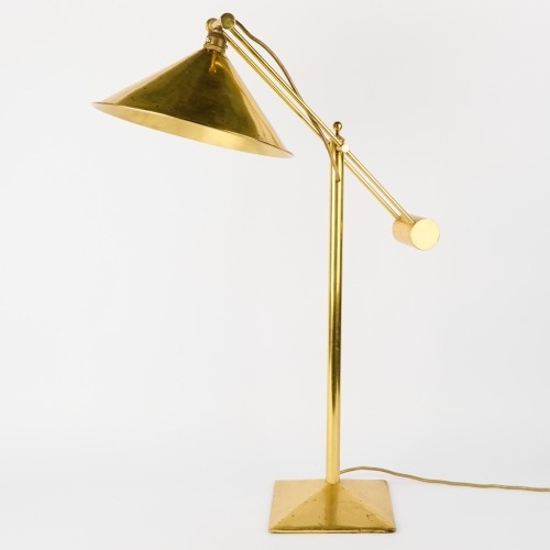 A John Britten Adjustable Brass Anglepoise Lamp