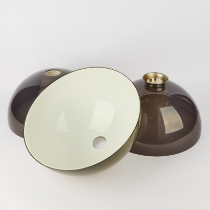 A Set of Three Vintage Acrylic Lampshades