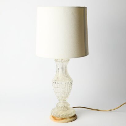 A Cut Glass Based Table Lamp