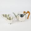 A Mid-Century Picquot Ware Tea Pot, Sugar Bowl And Milk Jug