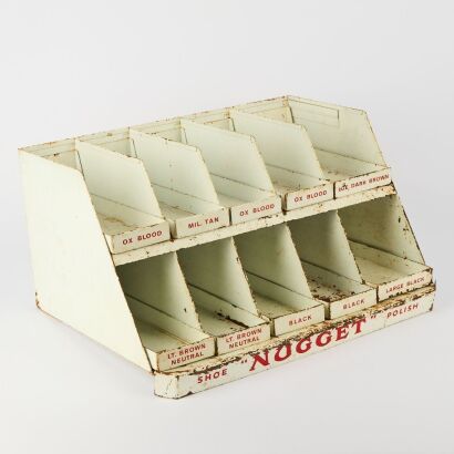 A Vintage Shoe Polish Display Stand