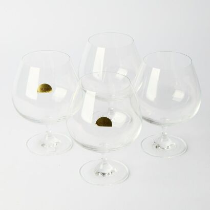 A Set of Four Crystal Cognac Glasses