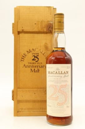 (1) The Macallan 1974 Anniversary Malt 25 Year Old Single Malt Scotch Whisky, 43% ABV, 700ml (GB)
