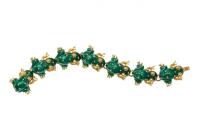 Kenneth Jay Lane Green Enamel Frog Bracelet