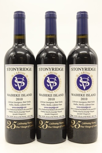 (3) 2010 Stonyridge Vineyard Larose, Waiheke Island [JR17]