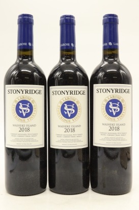(3) 2018 Stonyridge Vineyard Larose, Waiheke Island [JR17]