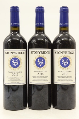 (3) 2016 Stonyridge Vineyard Larose, Waiheke Island [JR17]
