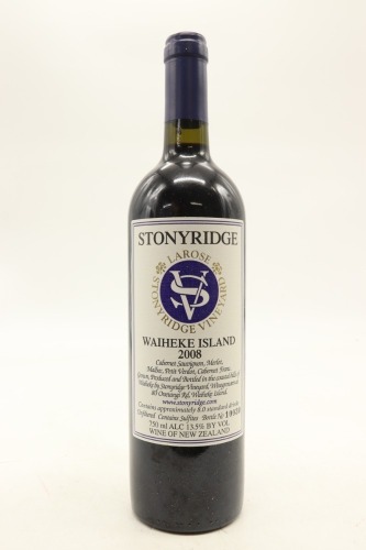 (1) 2008 Stonyridge Vineyard Larose, Waiheke Island