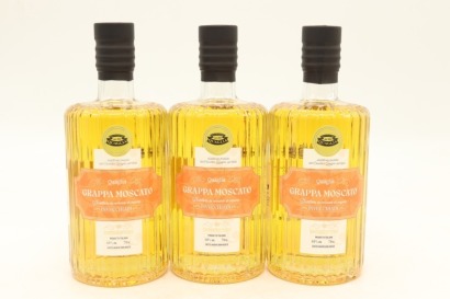 (3) Antica Distilleria Quaglia Grappa di Moscato, Italy, 40% ABV