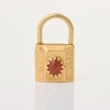 18ct Yellow Gold, Padlock Pendant / Charm with Coloured Stones - 2