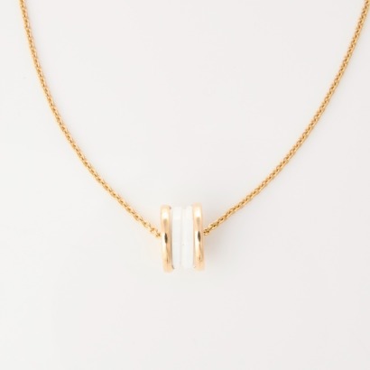 18ct Yellow Gold / White Ceramic, Bvlgari B.Zero1 Necklace, circa 2019