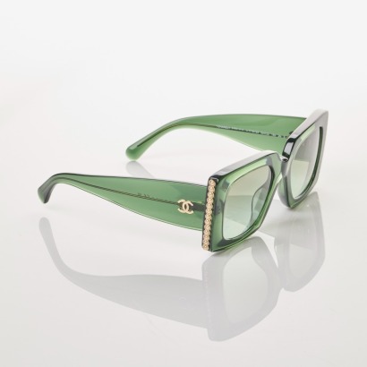 Chanel, 5480 Green Gradient Sunglasses with Case