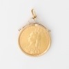 1891 Full Sovereign Set in 9ct Yellow Gold Pendant - 2