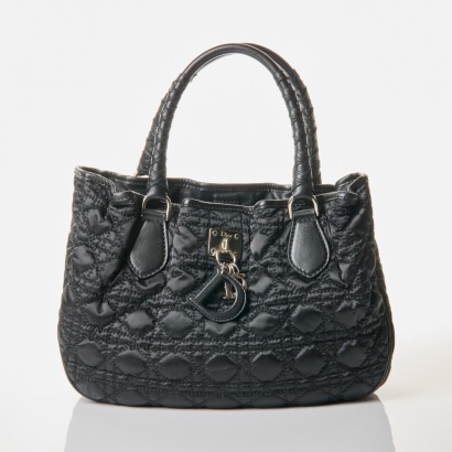 Christian Dior, Black Nylon Charming Tote Bag