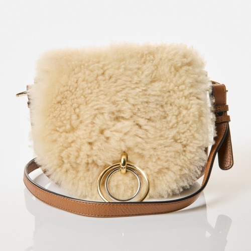 Diane Von Furstenberg, Shearling / Leather Saddle Bag