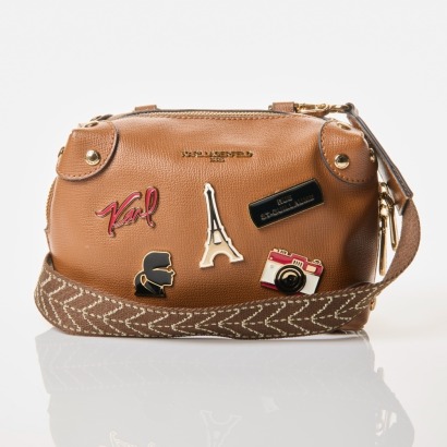 Karl Lagerfeld, Brown Leather Camera Bag
