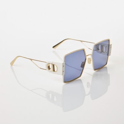 Christian Dior, 30Montaigne Square White Sunglasses with Case
