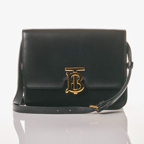 Burberry, Black Leather Crossbody Bag