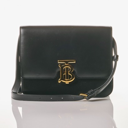 Burberry, Black Leather Crossbody Bag
