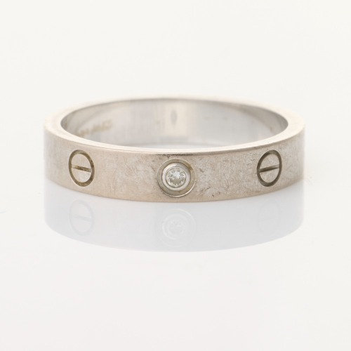 Cartier, 18ct White Gold, Love Collection Ring, Size 57
