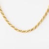 18ct Yellow / White Gold, 60cm Contemporary, Twisted Box / Rope Chain