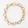 18ct Yellow / White Gold, 20cm Modern Round Link Bracelet