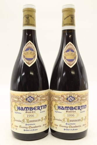(2) 1996 Domaine Armand Rousseau Pere et Fils Chambertin Grand Cru, Cote de Nuits [JR17.5] [RP98]