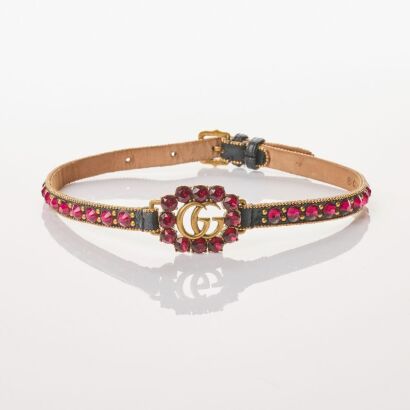 Gucci, Crystal Embellished GG Choker with Box