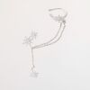 APM Monaco, Sterling Silver / Zirconia "Asymmetric Double Meteorites" Earring