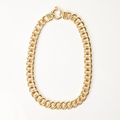 9ct Yellow Gold, 41cm Heavy Curb Link Necklace