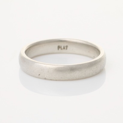 Platinum, 3.8mm Plain Band, Size N